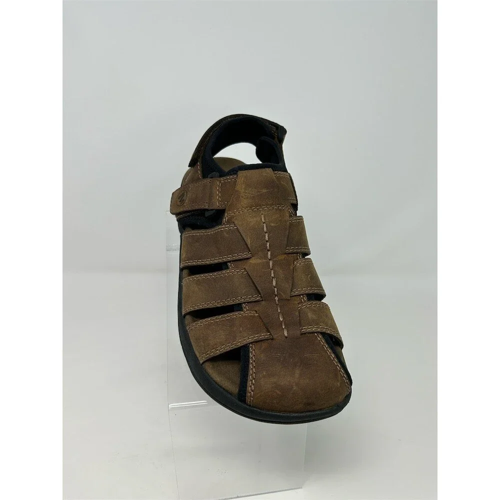Merrell Men's Fisherman Sandals Brown Closed Toe Hook & Loop Outdoor Size 8